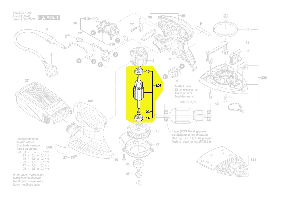 Induit réf. 2 609 001 826 Bosch
